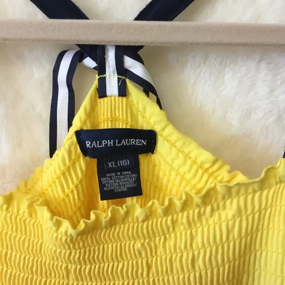 Ralph Lauren Girl Yellow Adorable Summer Dress
